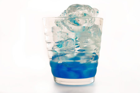 A nice cold drink with many ice cubes