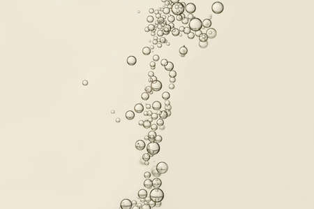 Champagne bubbles soars over a blurred backgroundの写真素材