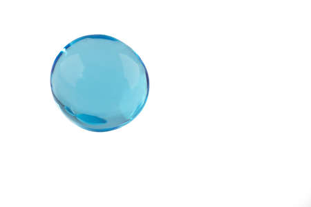 A blue gel ball isolated over a white backgroundの写真素材
