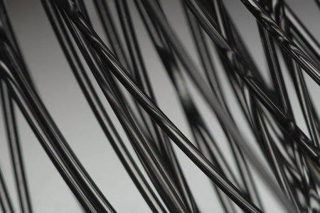 Some dark wires with a twisted pattern.