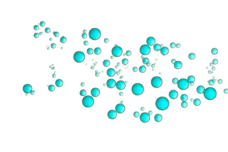 A svarm of many small blur bubbles