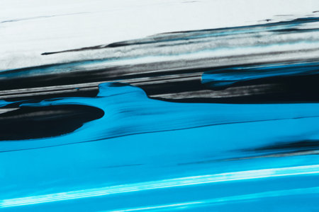 A beautiful color design in blue black and white.の写真素材
