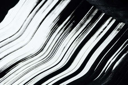 White and black brush strokes forms a beautiful pattern.の写真素材