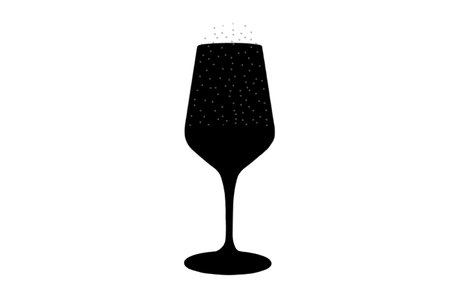 A black silhouette with small gas bubbles.の写真素材