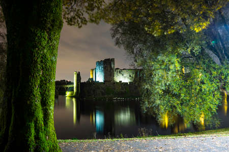 Caerphilly Castle Through The Treesのeditorial素材