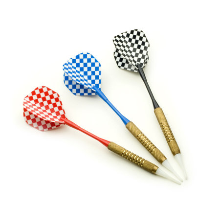 different darts isolated on white