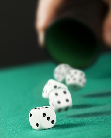 dice rollingの写真素材