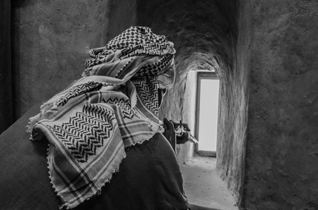 Old Fort Soldier Mannequin, Hatta, Dubai, UAE, 2016のeditorial素材