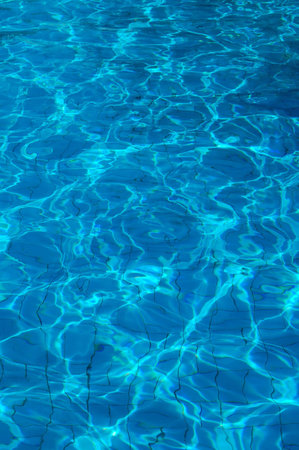 pure blue water in pool