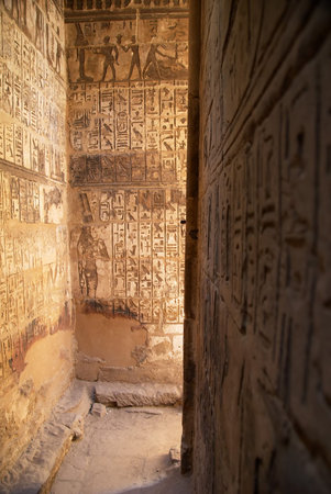 Sacred place in Medinet Habu ancient temple, Egypt, Luxor
