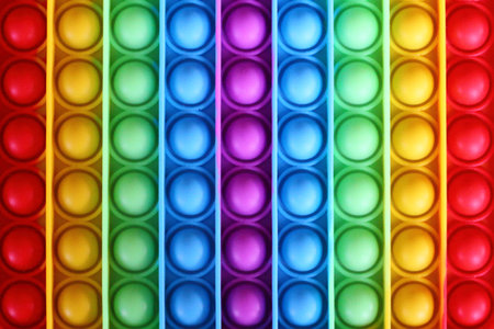 Sensory toy in the colors of the rainbow