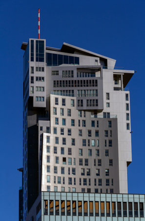 The top of the skyscraper in the port of Gdynia