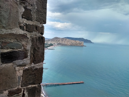 Bay view from ontopの写真素材