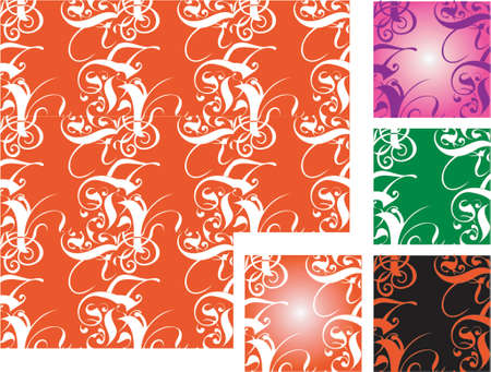 Five Tiled Vector Backgrounds. のイラスト素材