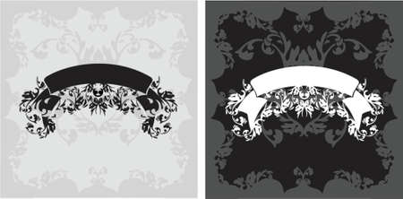 Decorative Vintage Ornate Banner. のイラスト素材