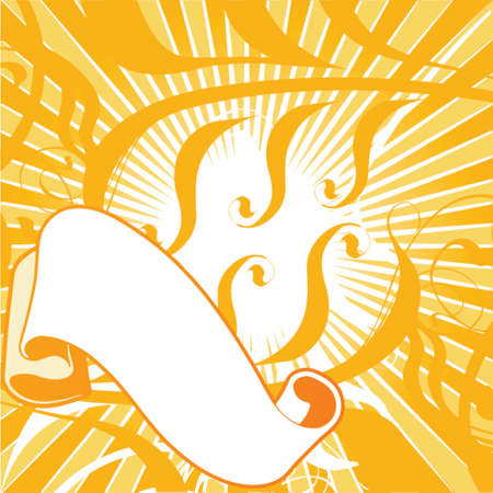 Yellow Colors Scroll Banner. のイラスト素材