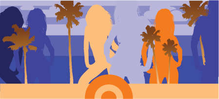 Disco Beach Party.のイラスト素材