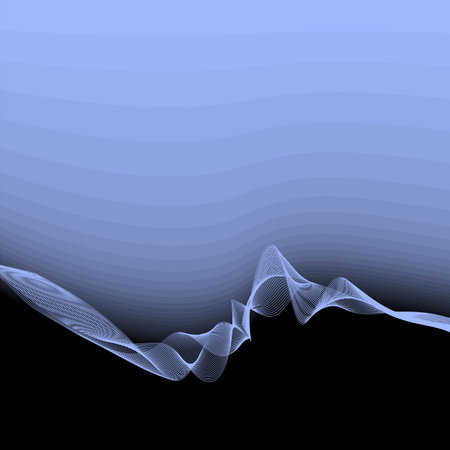 Black Blue Vector Lines Background. No Meshes.