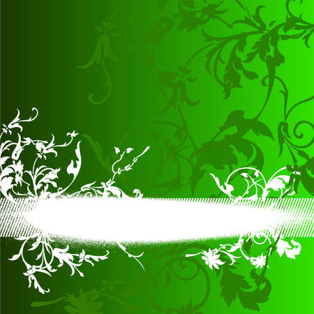 Green Ramp Flowers Curves Background. Vector Illustration. No Meshes.のイラスト素材