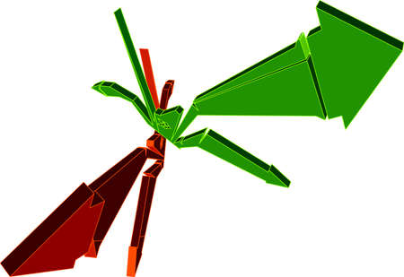 Brown And Green 3D Arrowsのイラスト素材