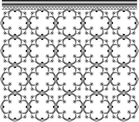 Seamless Architecture Ornate Gridのイラスト素材