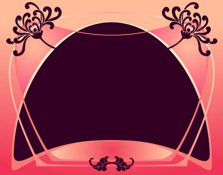 Art Deco Purple Color Frameのイラスト素材