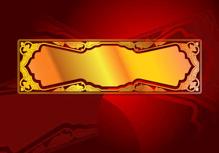 Gold Banner Classic Style.のイラスト素材