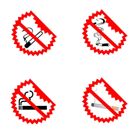 Modern No Smoking Symbolsのイラスト素材