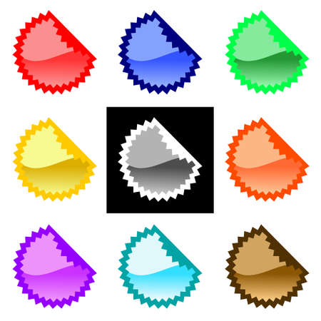 Multicolored Modern Web Iconsのイラスト素材