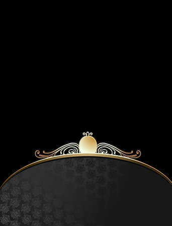 Gold Ornate Black Backgroundのイラスト素材
