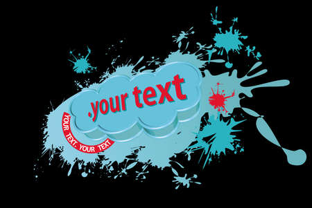 Grunge 3D Text Bannerのイラスト素材