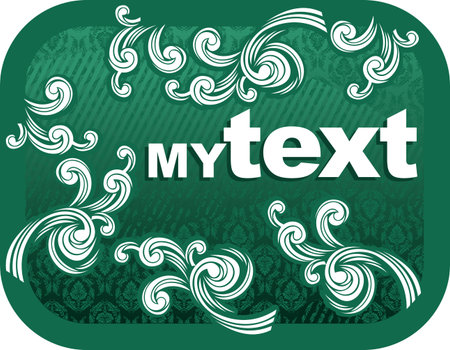 curled vector banner text backgroundのイラスト素材