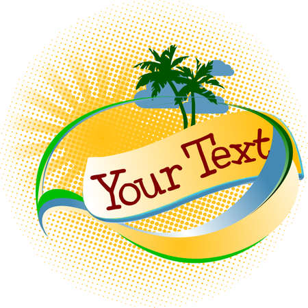 Tropical Vacation Logoのイラスト素材
