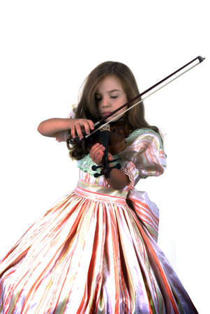 Little Princess and Violinの写真素材