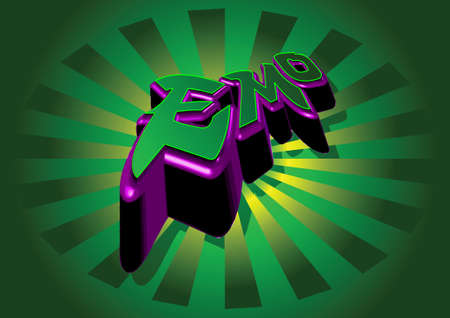 abstract green purple emoのイラスト素材