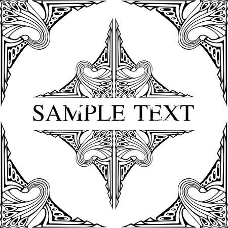 Decorative Vintage Ornate Banner. Vector Illustration.のイラスト素材