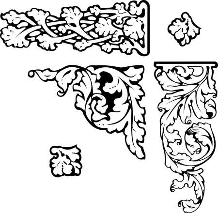 Baroque Clip-art. All Curves Separately.More In My portfolio.のイラスト素材