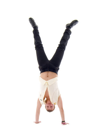 upside down man