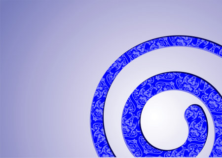 Blue Abstract Curl Background. のイラスト素材