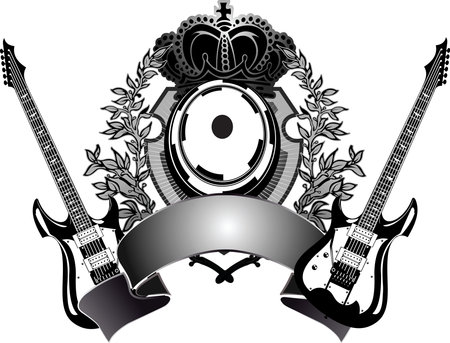 Heraldic Guitar のイラスト素材