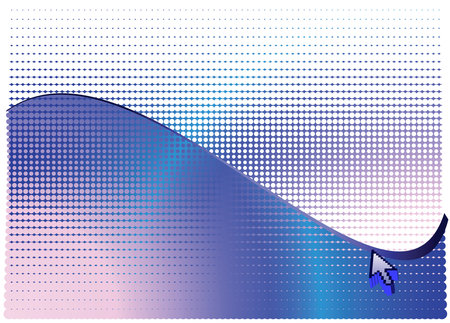 Arrow and blue abstract halftone background のイラスト素材