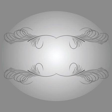 Gray Calligraphy Text Banner. Vector Illustration.のイラスト素材