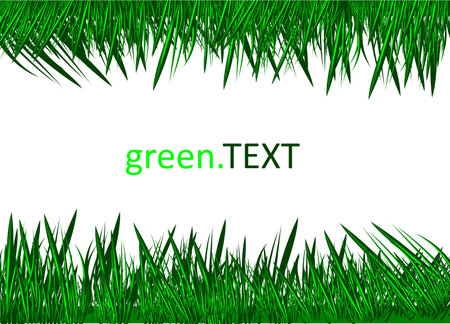 Green Grass Against A White Background. Vector Illustration.のイラスト素材