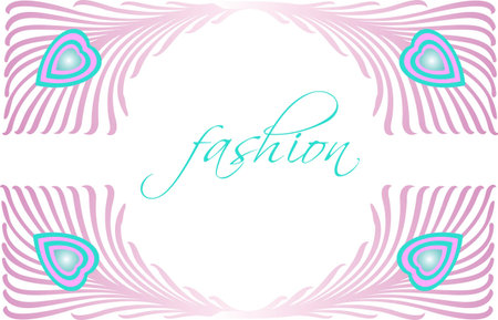 Fashion Glamour Beautiful Peacock Feather Vector Designのイラスト素材