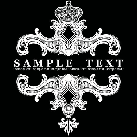 Royal Decorative Vintage Ornate Banner.のイラスト素材