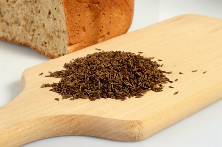 Caraway on a wooden board