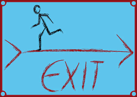 Man_ going_ upstream_ directionのイラスト素材