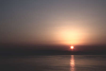 Magic Sunrise near the coast of Creteの写真素材