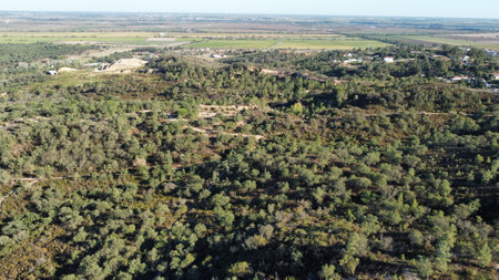 Drone shot over Portugal countrysideの写真素材