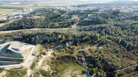 Drone shot over Portugal countrysideの写真素材